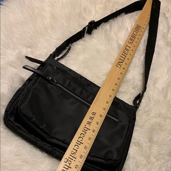 Black Durable Nylon Crossbody Bag NWOT - Picture 7 of 9